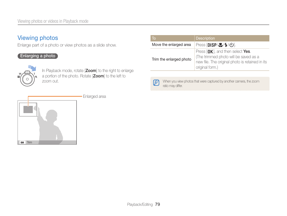 Viewing photos, Viewing photos …………………………… 79 | Samsung EC-ST76ZZBPRUS User Manual | Page 80 / 132
