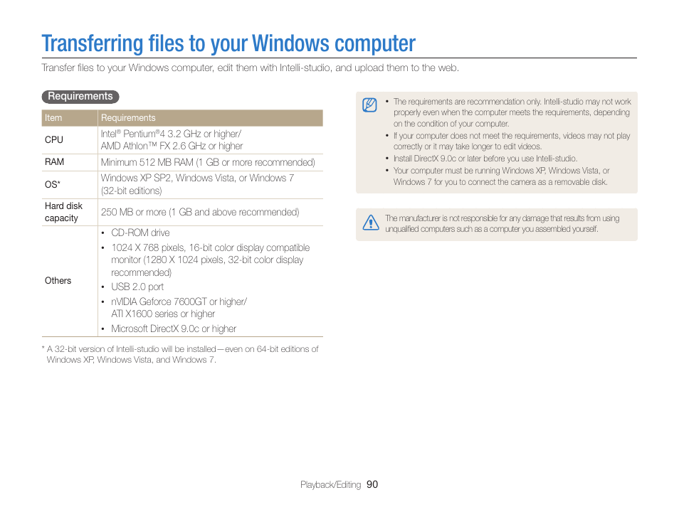 Transferring files to your windows computer, Transferring ﬁles to your windows computer, Transferring ﬁles to your windows | Computer | Samsung EC-ST76ZZBPRUS User Manual | Page 91 / 132