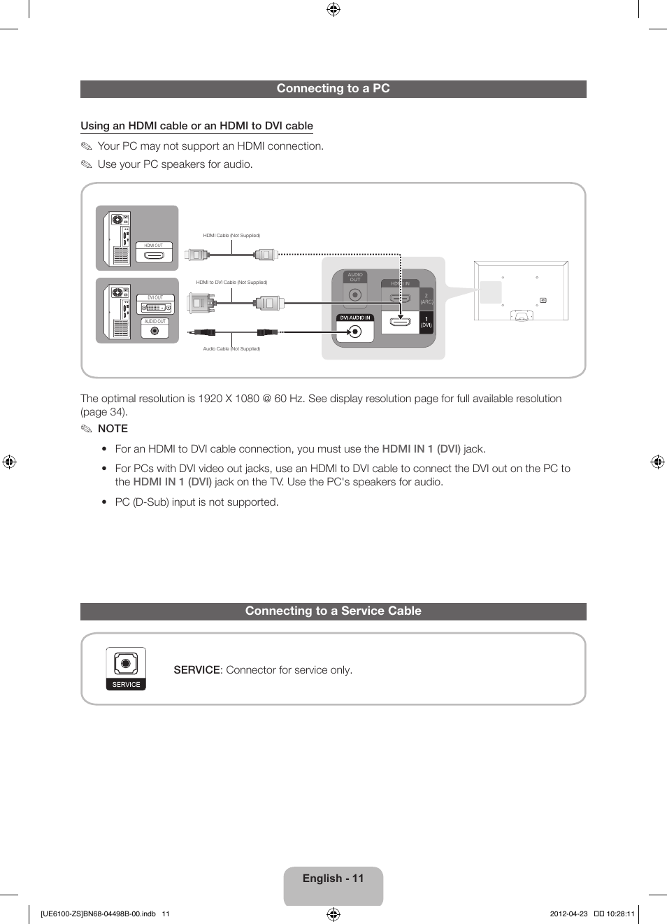 Samsung UN46ES6100GXZE User Manual | Page 11 / 69
