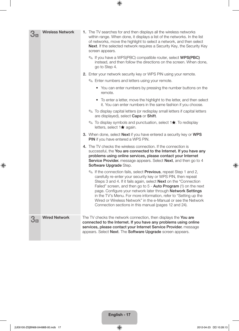 Samsung UN46ES6100GXZE User Manual | Page 17 / 69