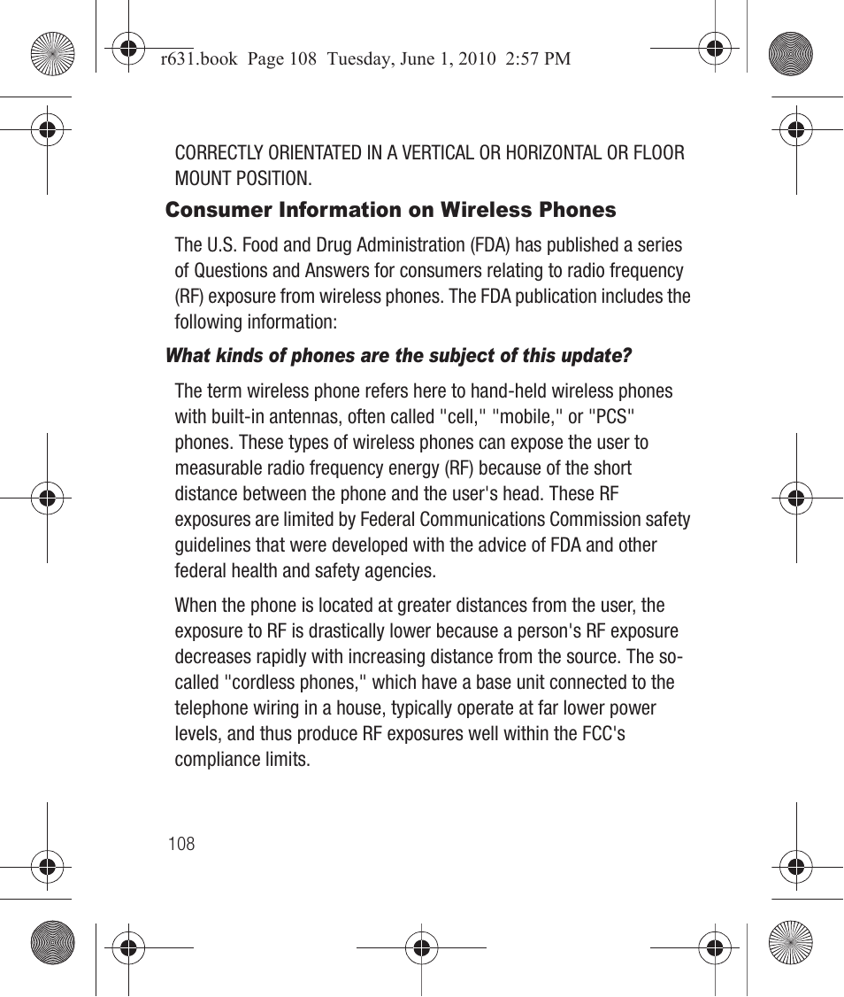 Consumer information on wireless phones | Samsung SCH-R631LBAXAR User Manual | Page 112 / 165