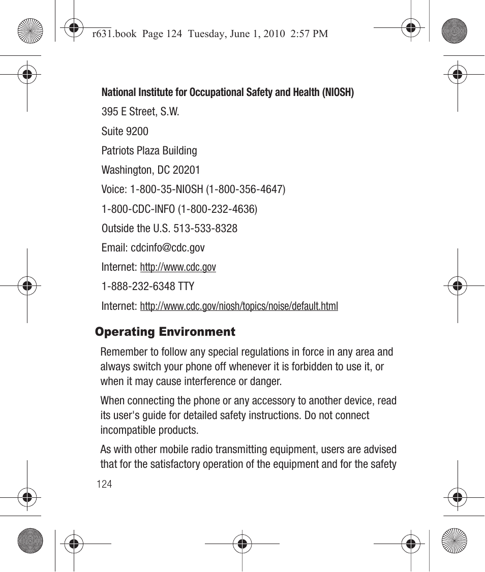 Operating environment | Samsung SCH-R631LBAXAR User Manual | Page 128 / 165