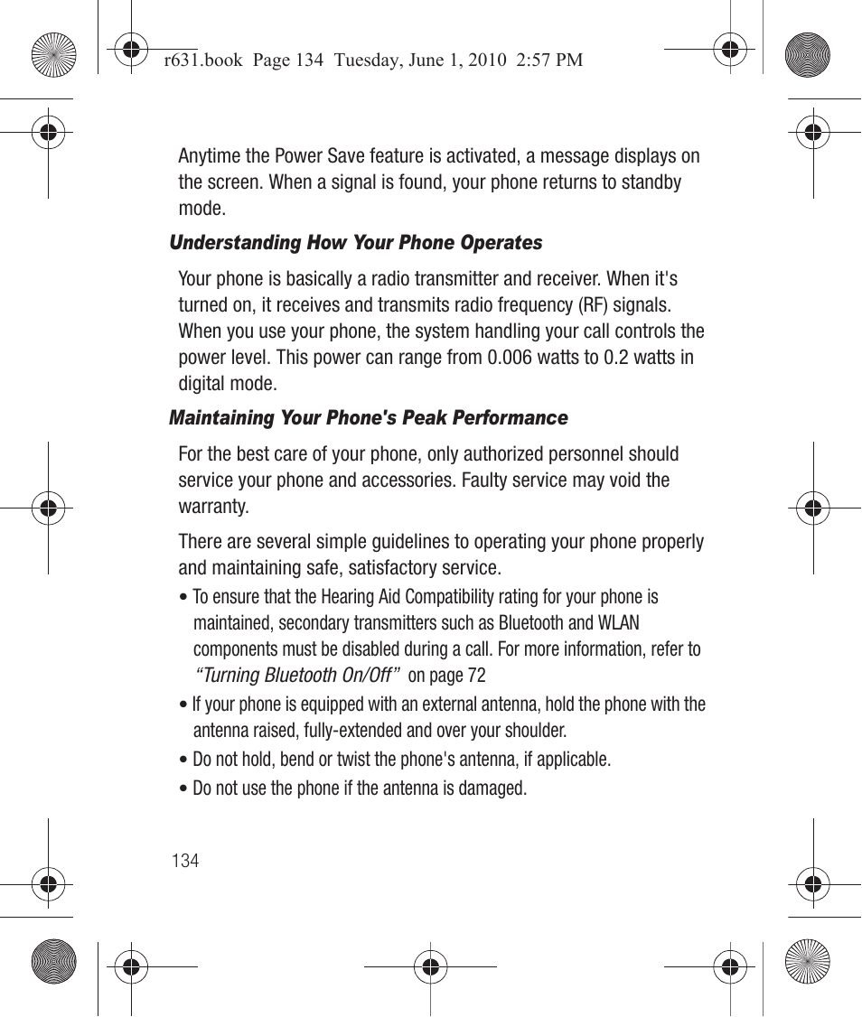 Understanding how your phone operates, Maintaining your phone's peak performance | Samsung SCH-R631LBAXAR User Manual | Page 138 / 165
