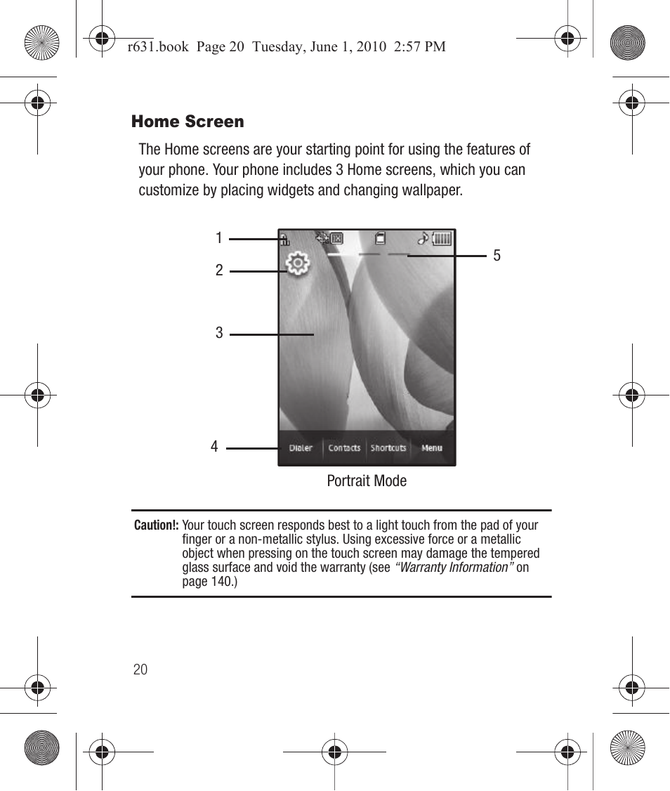 Home screen | Samsung SCH-R631LBAXAR User Manual | Page 24 / 165
