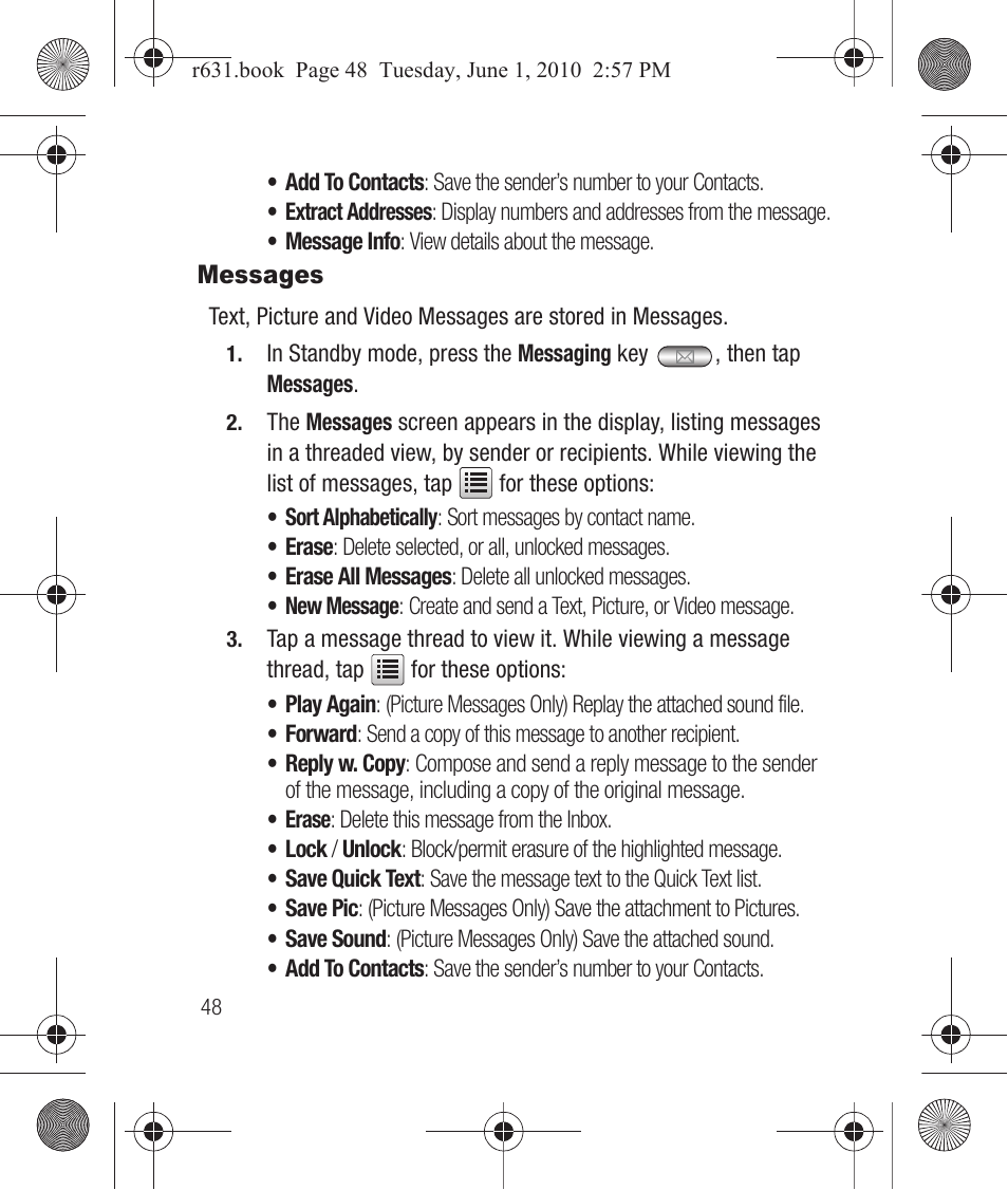 Messages | Samsung SCH-R631LBAXAR User Manual | Page 52 / 165