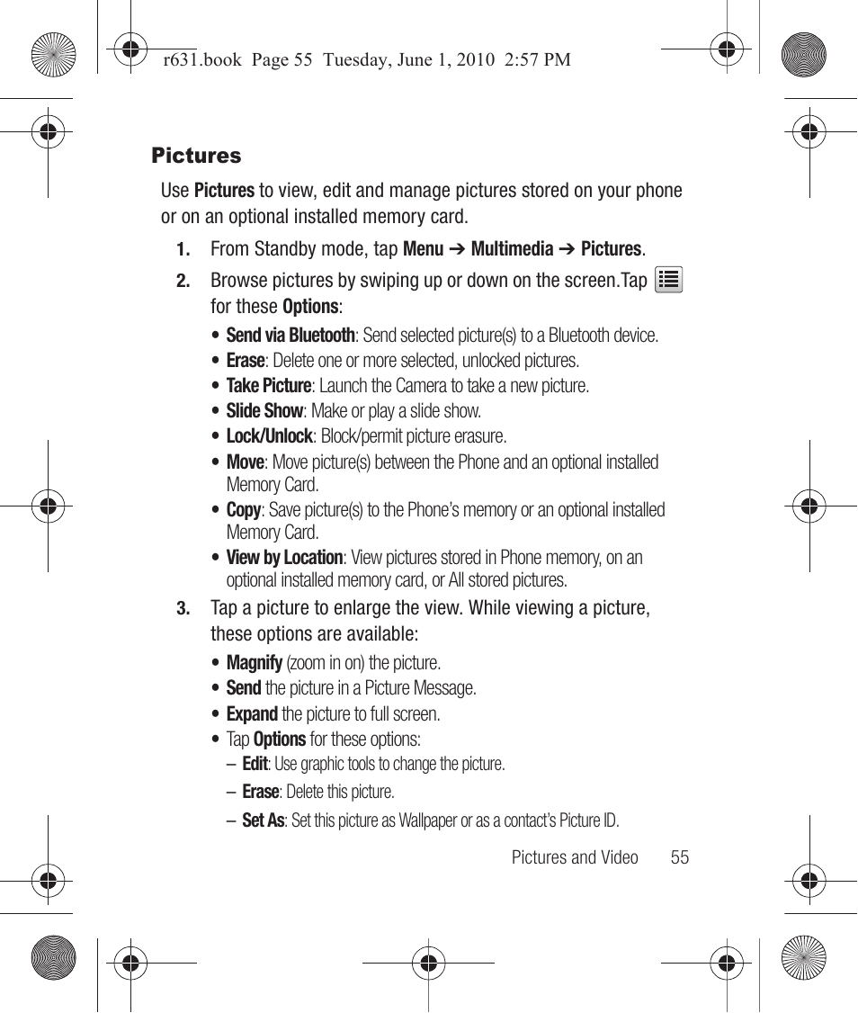 Pictures | Samsung SCH-R631LBAXAR User Manual | Page 59 / 165