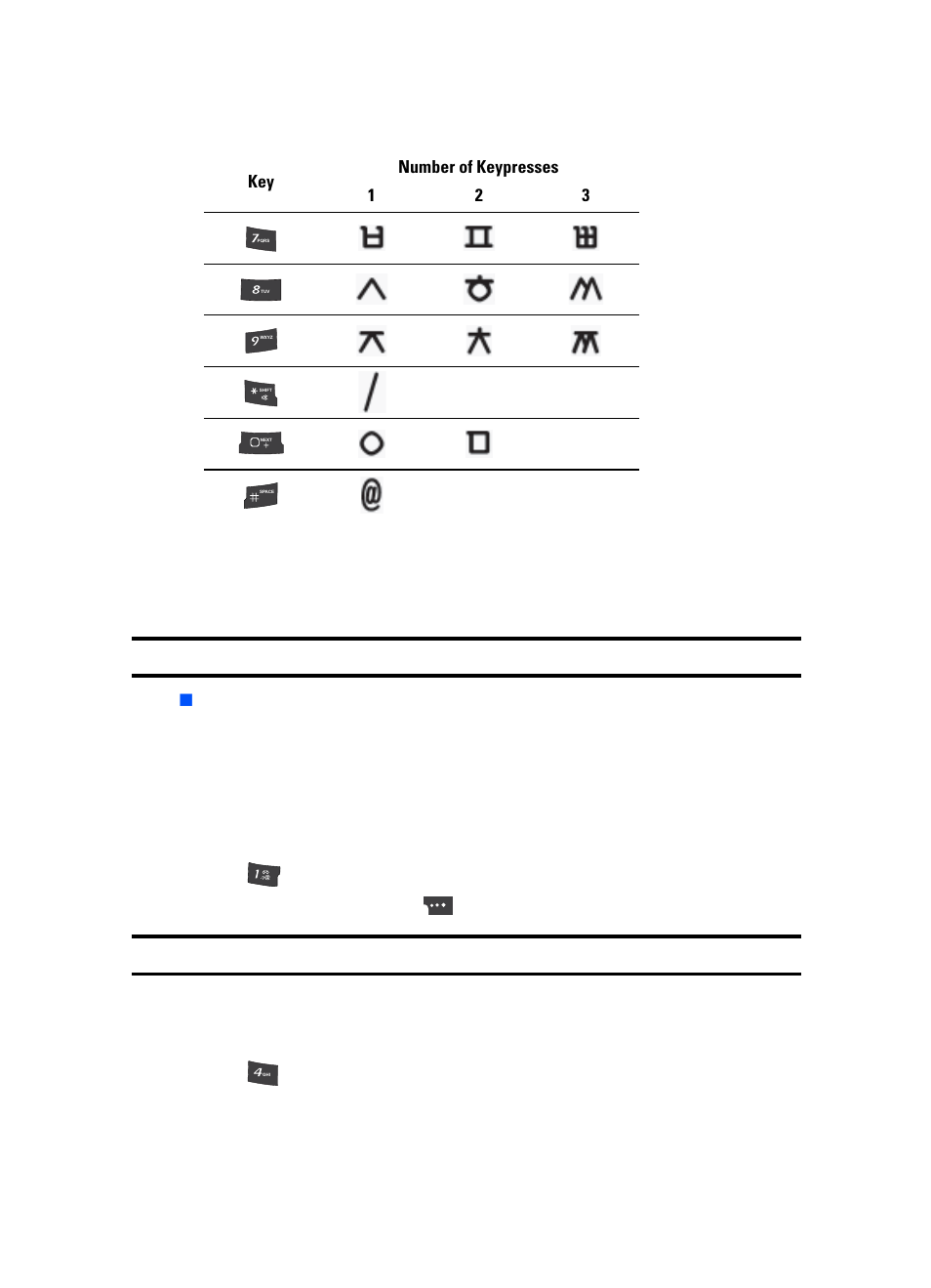 Entering numbers, Entering symbols, Entering numbers entering symbols | Samsung SPH-A303ZDASKE User Manual | Page 52 / 174