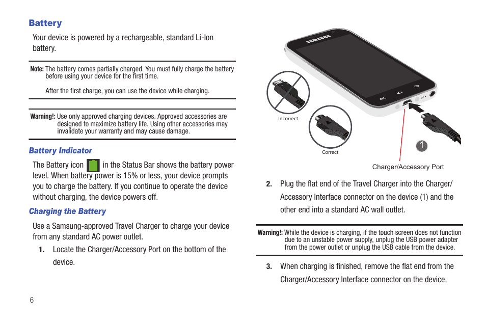 Battery | Samsung YP-G70CW-XAX User Manual | Page 10 / 174