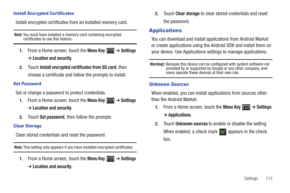 Applications | Samsung YP-G70CW-XAX User Manual | Page 117 / 174