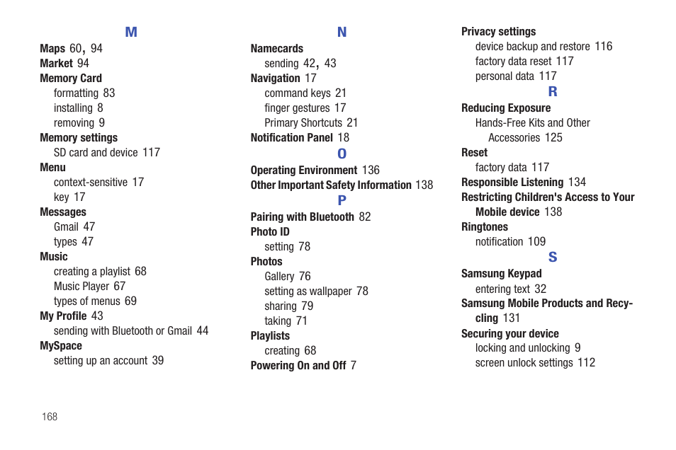 Samsung YP-G70CW-XAX User Manual | Page 172 / 174