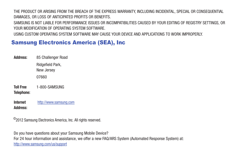 Samsung electronics america (sea), inc | Samsung YP-G70CW-XAX User Manual | Page 3 / 174