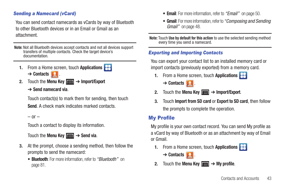 My profile | Samsung YP-G70CW-XAX User Manual | Page 47 / 174