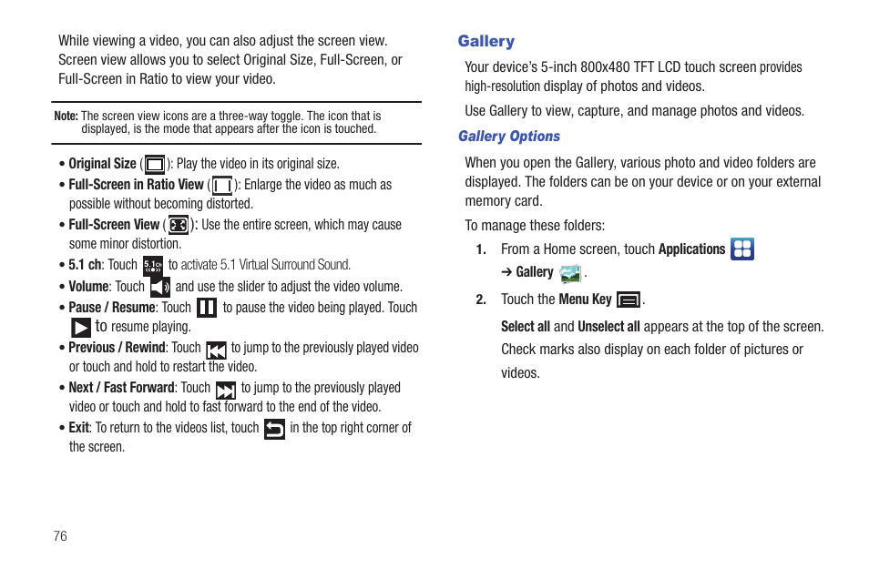 Gallery | Samsung YP-G70CW-XAX User Manual | Page 80 / 174