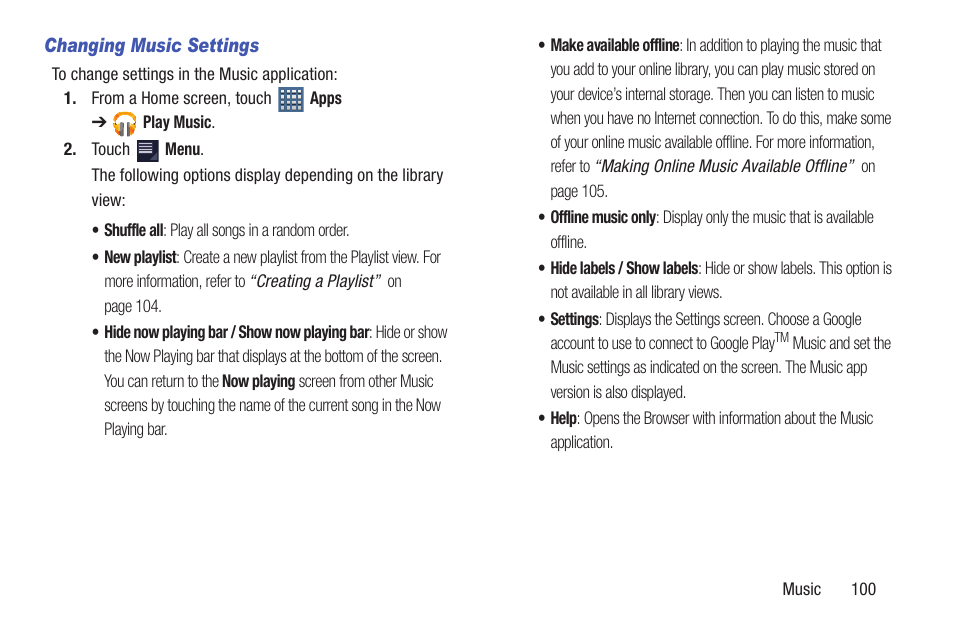 Samsung GT-P7510FKYXAR User Manual | Page 105 / 258