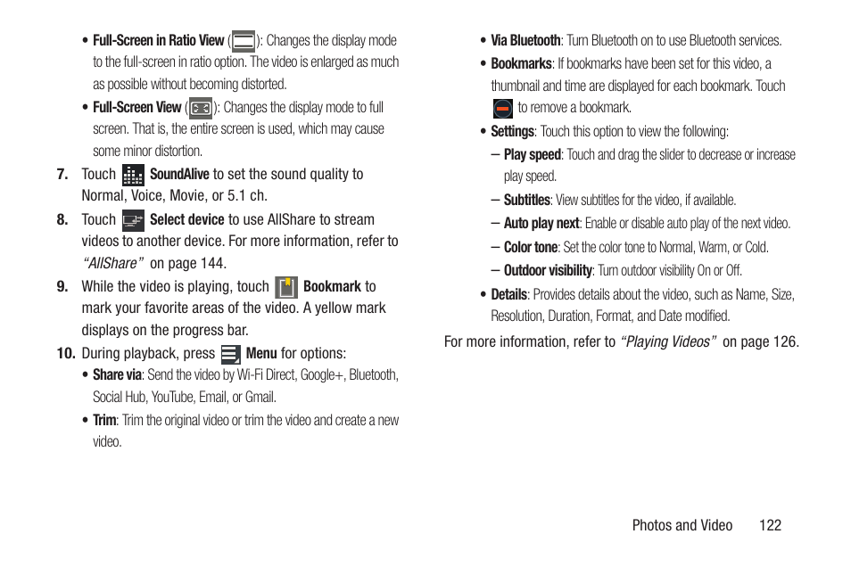 Samsung GT-P7510FKYXAR User Manual | Page 127 / 258