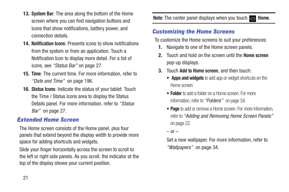 For more information, refer to “extended | Samsung GT-P7510FKYXAR User Manual | Page 26 / 258