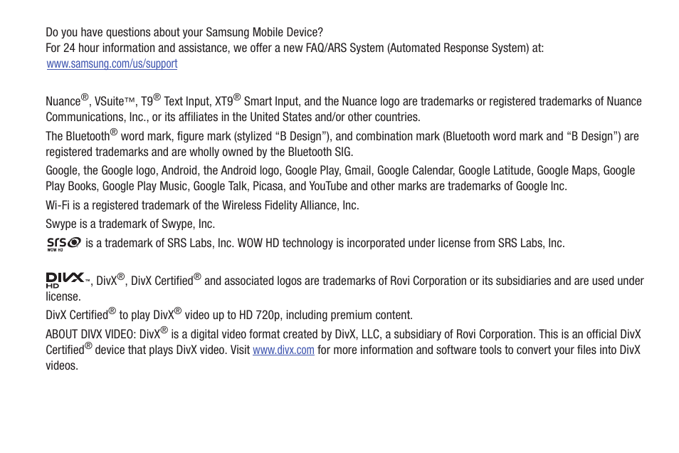 Samsung GT-P7510FKYXAR User Manual | Page 4 / 258