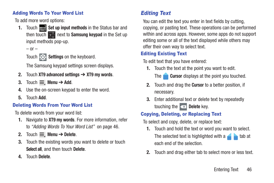 Samsung GT-P7510FKYXAR User Manual | Page 51 / 258