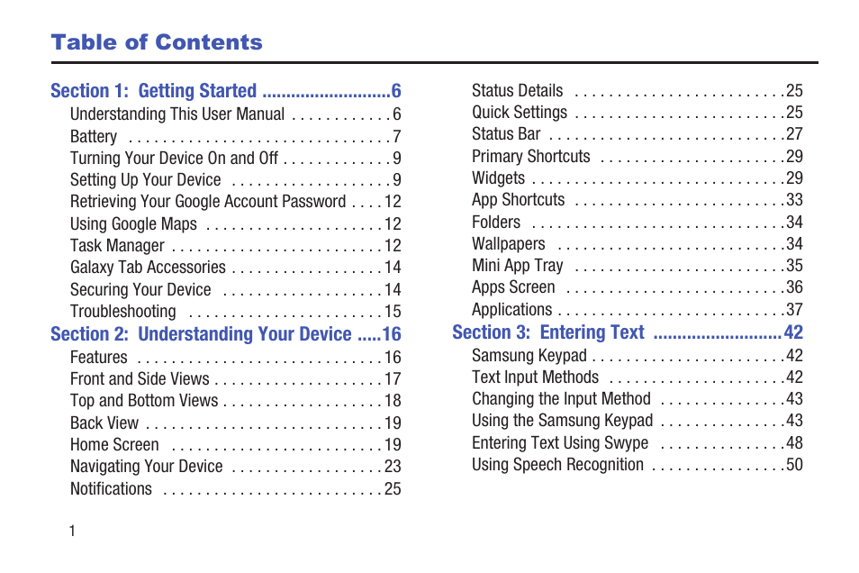 Samsung GT-P7510FKYXAR User Manual | Page 6 / 258