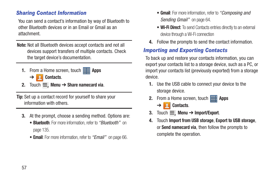 Samsung GT-P7510FKYXAR User Manual | Page 62 / 258