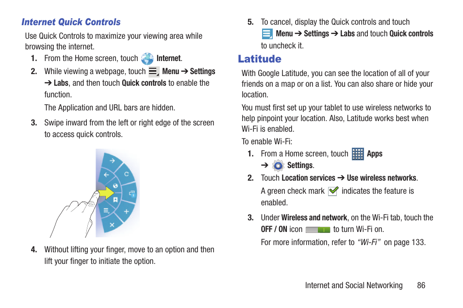 Latitude | Samsung GT-P7510FKYXAR User Manual | Page 91 / 258