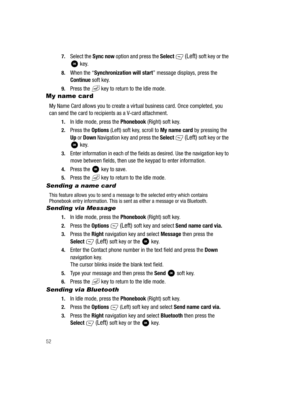 My name card | Samsung SGH-T639LSATMB User Manual | Page 53 / 162