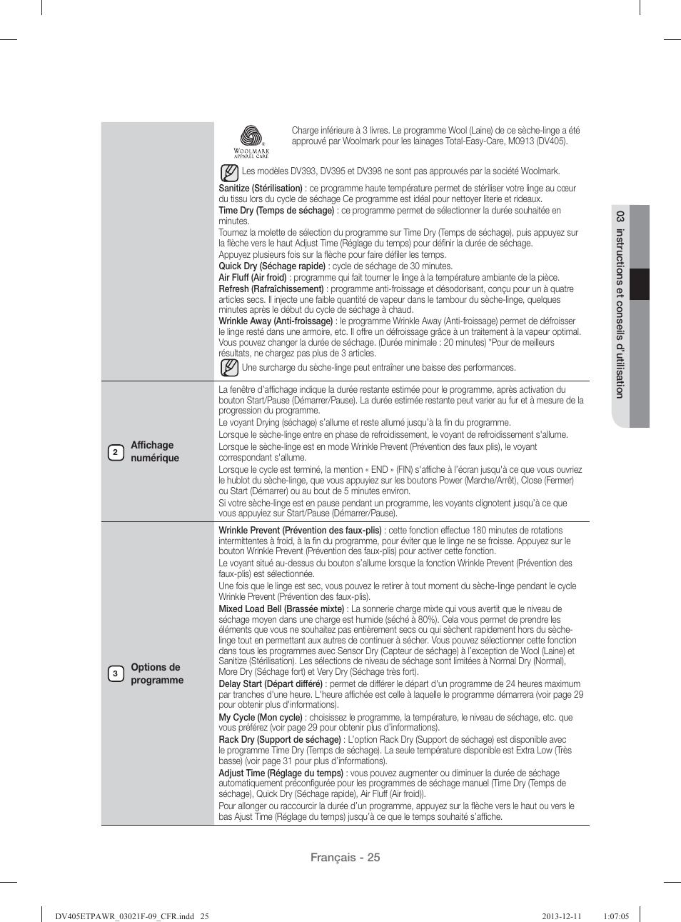 Samsung DV393GTPAWR-A1 User Manual | Page 115 / 136