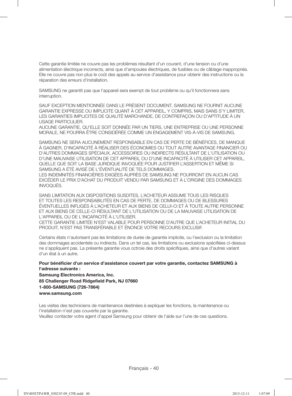 Samsung DV393GTPAWR-A1 User Manual | Page 130 / 136