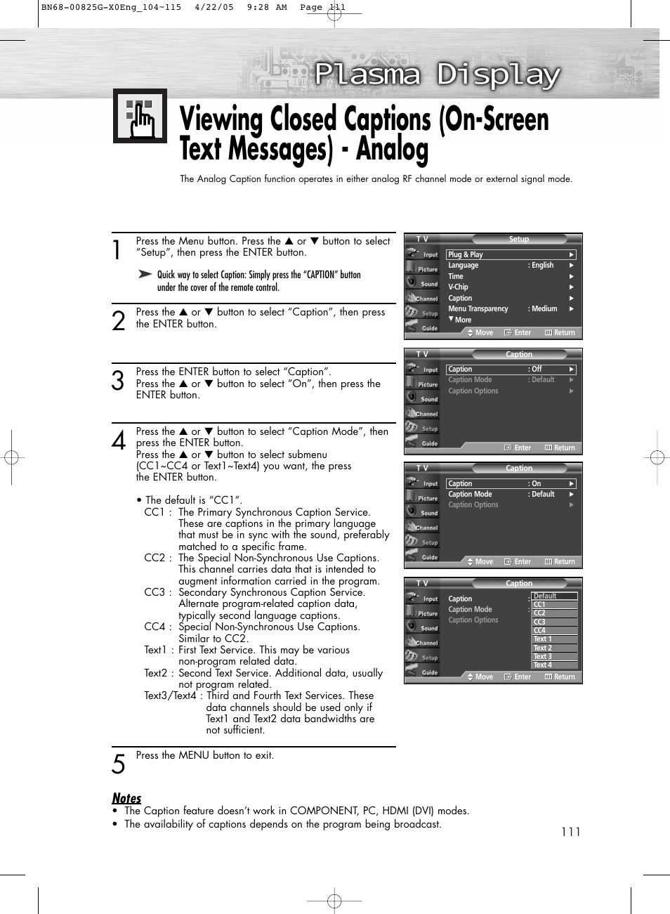 Samsung HPR5072X-XAA User Manual | Page 111 / 146