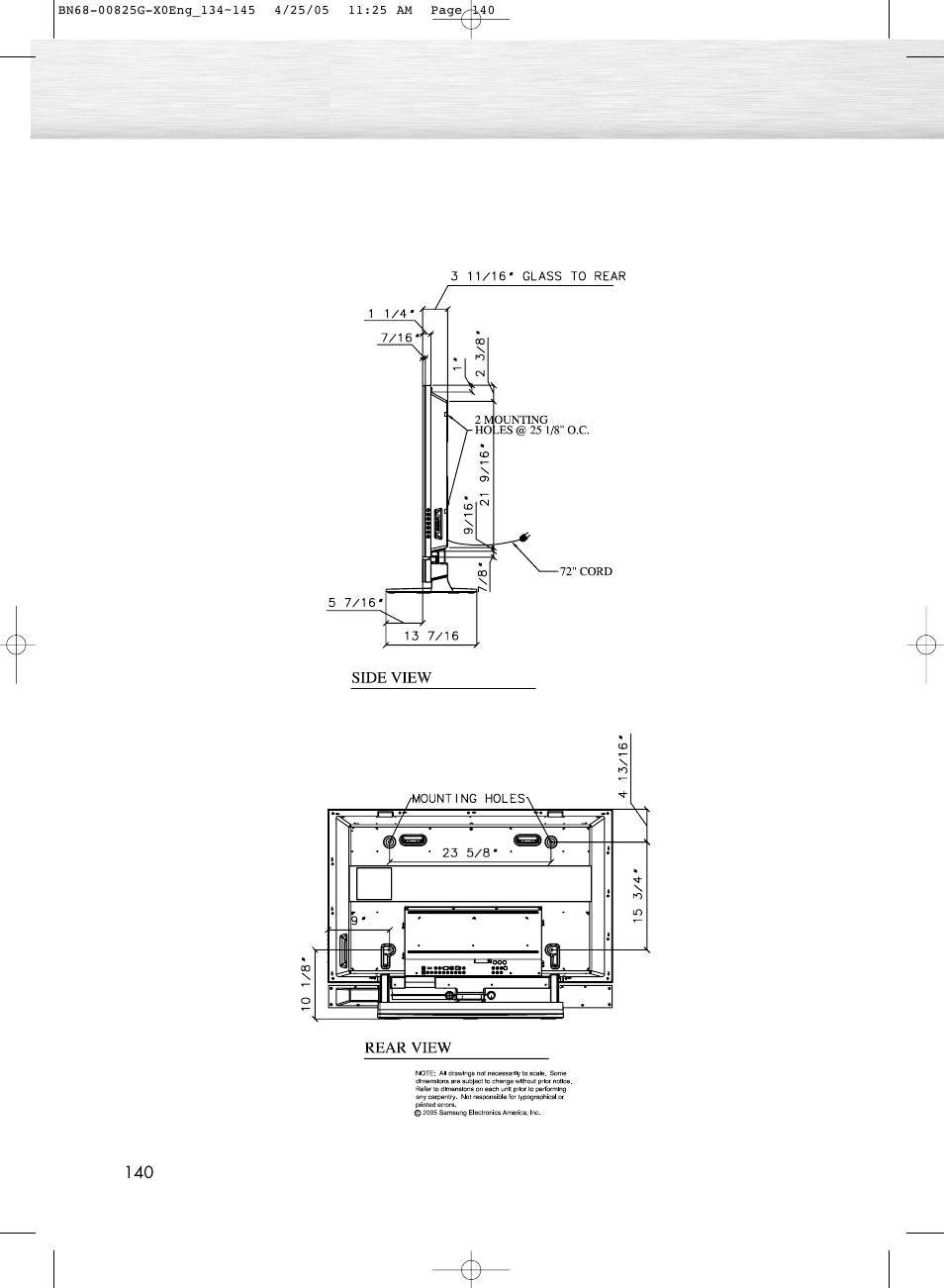 Samsung HPR5072X-XAA User Manual | Page 140 / 146