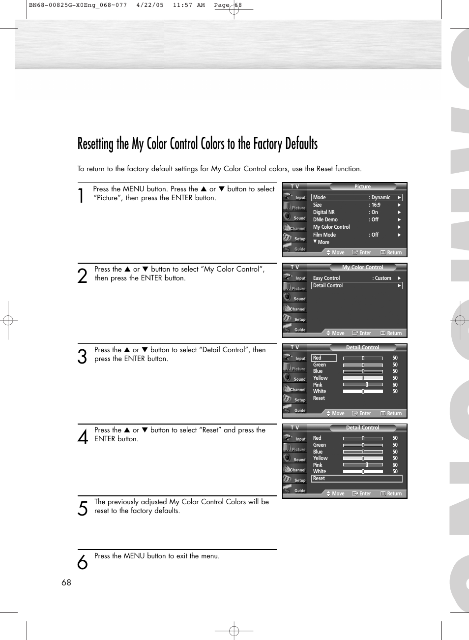 Samsung HPR5072X-XAA User Manual | Page 68 / 146