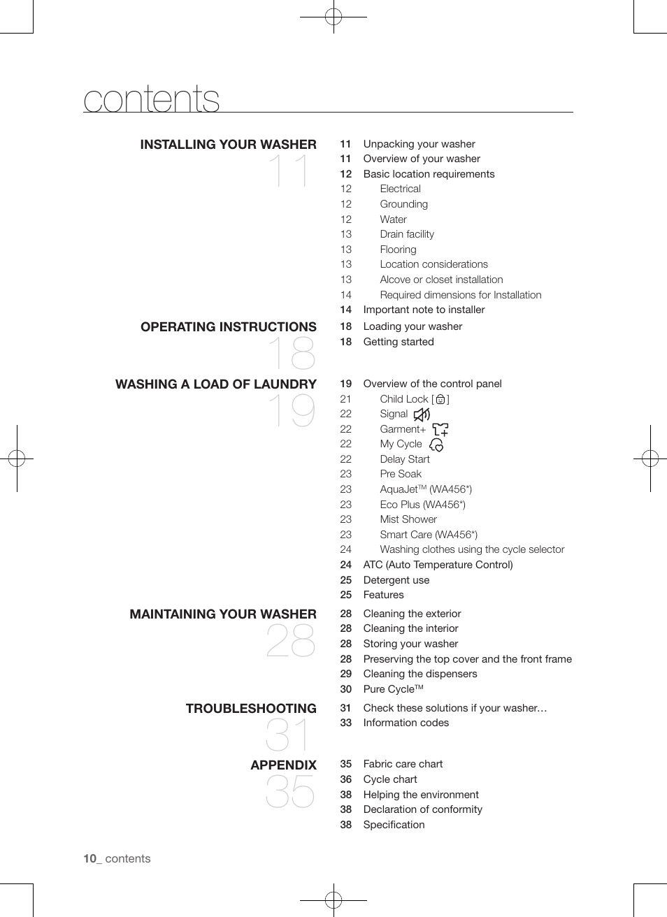 Samsung WA456DRHDSU-AA User Manual | Page 10 / 132