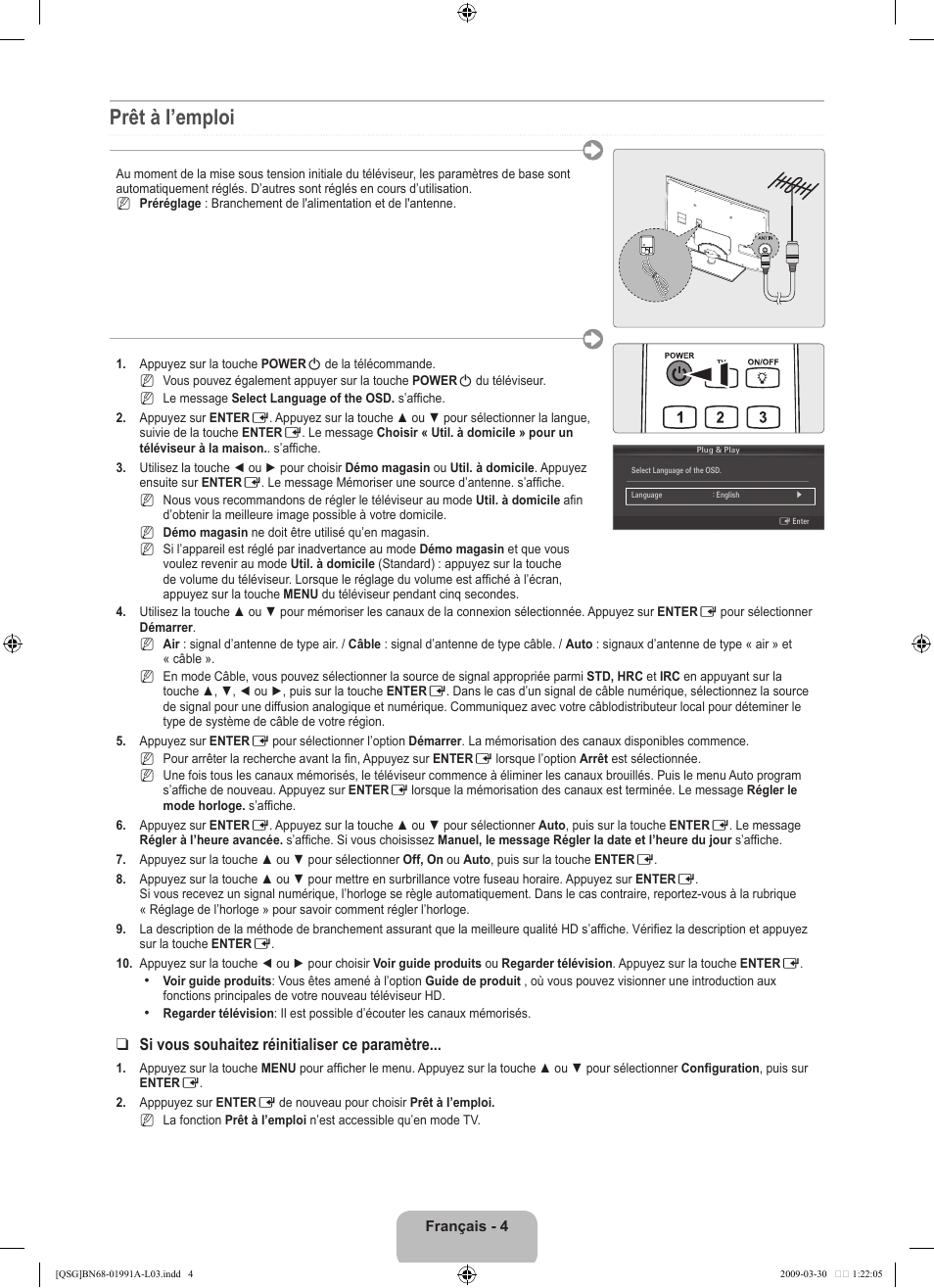 Prêt à i’emploi | Samsung UN46B7100WFUZA User Manual | Page 16 / 20