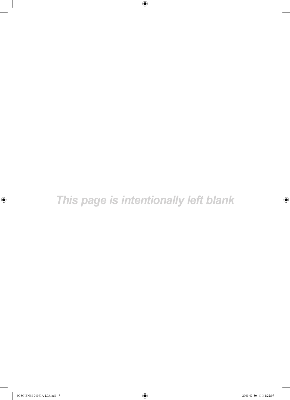 This page is intentionally left blank | Samsung UN46B7100WFUZA User Manual | Page 19 / 20