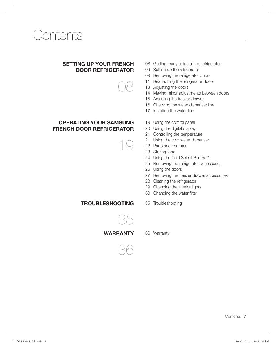 Samsung RF266AEPN-XAA User Manual | Page 7 / 40