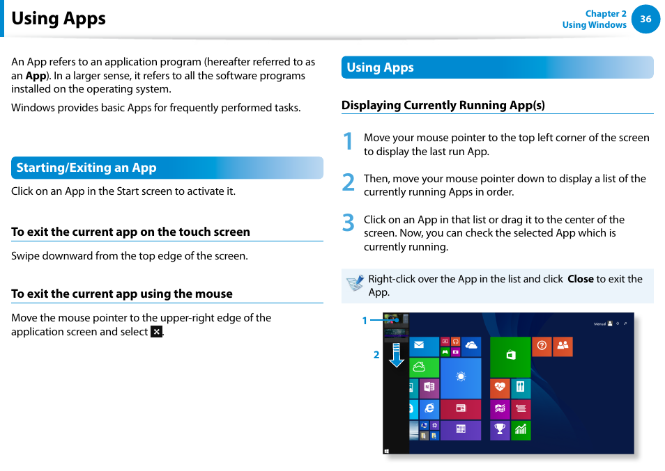 Using apps | Samsung DP700A7D-S02US User Manual | Page 37 / 134