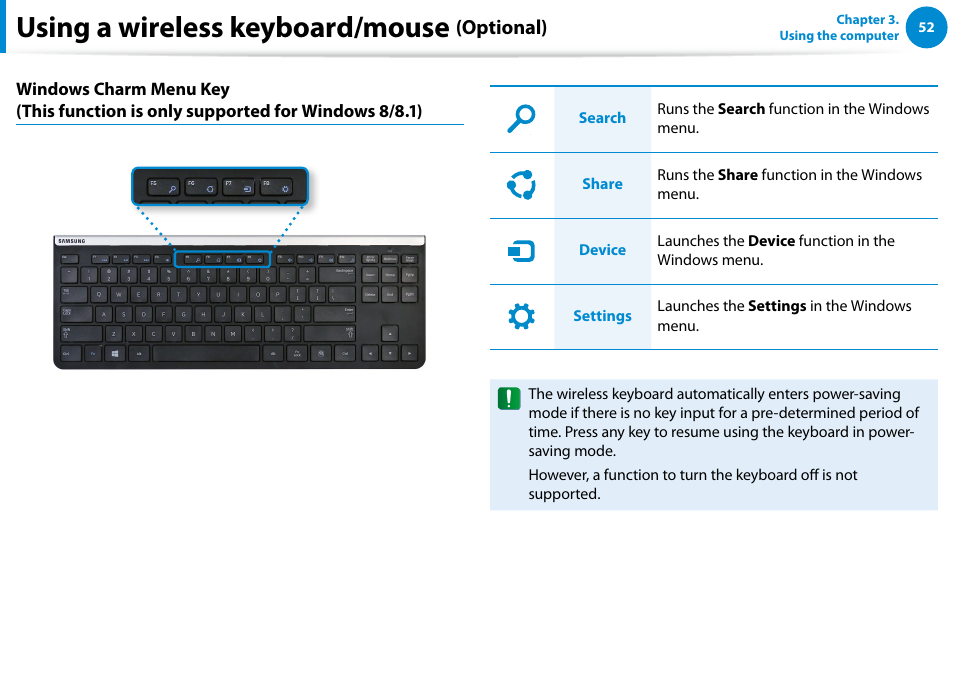 Using a wireless keyboard/mouse, Optional) | Samsung DP700A7D-S02US User Manual | Page 53 / 134