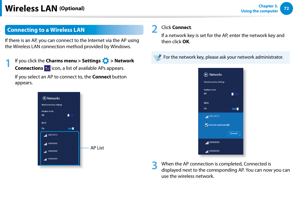 Wireless lan | Samsung DP700A7D-S02US User Manual | Page 73 / 134