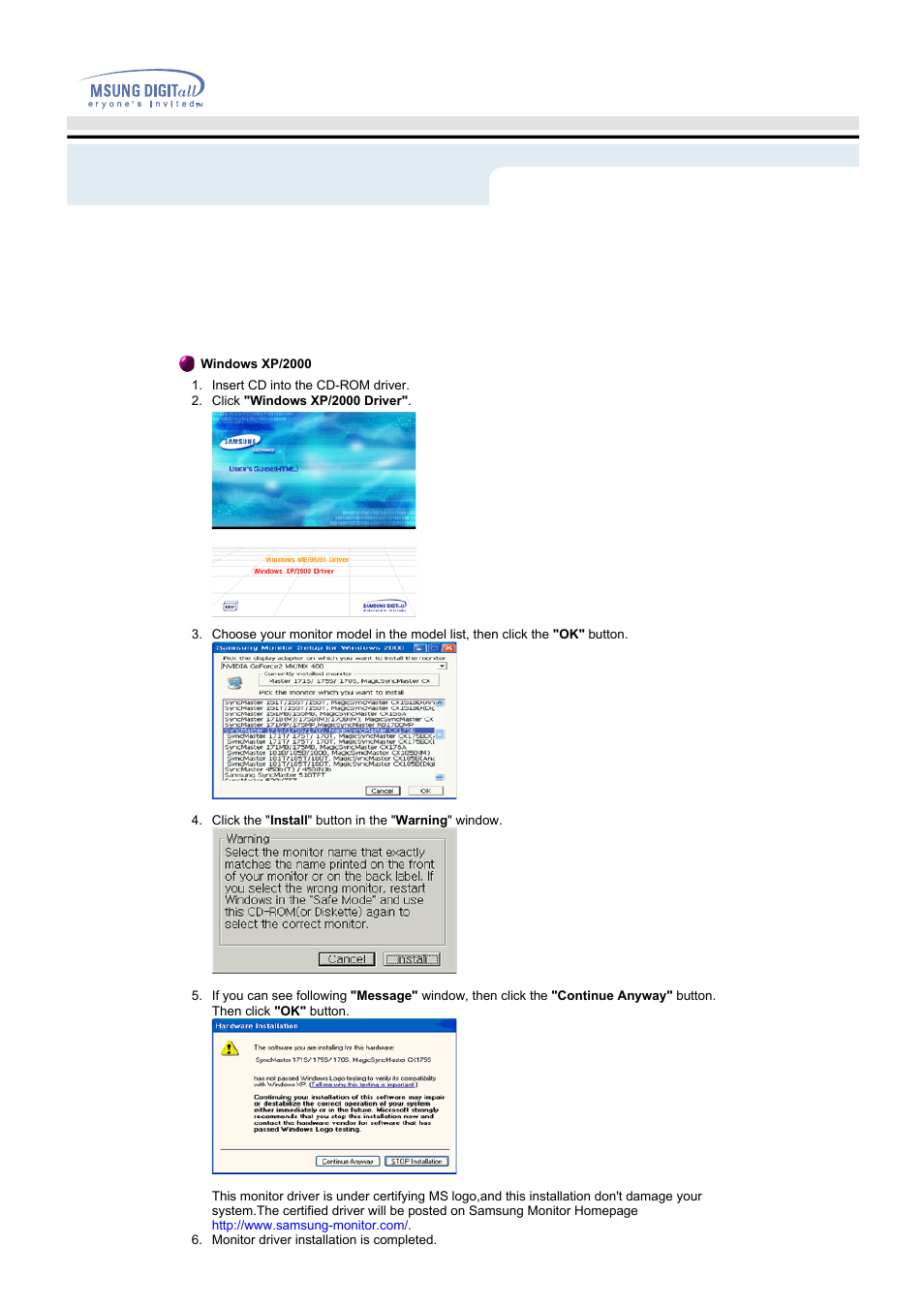 Setup | Samsung AQ19FSBU User Manual | Page 17 / 72