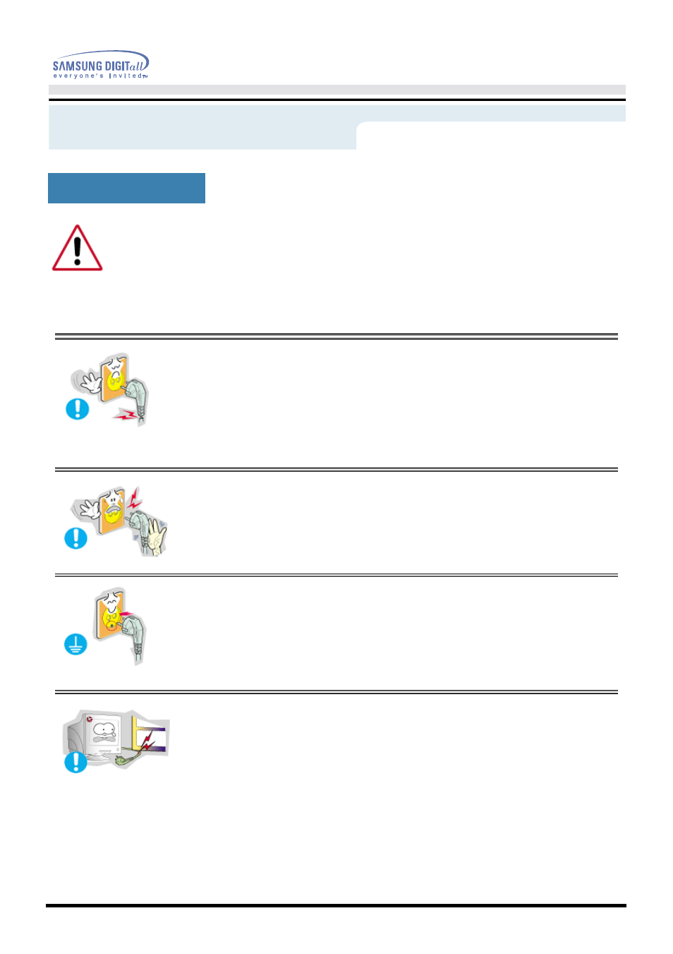 Safety instructions | Samsung AQ19FSBU User Manual | Page 4 / 72