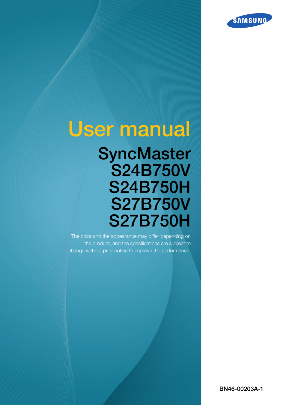 Samsung LS24B750VSG-ZA User Manual | 94 pages