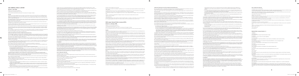 Gnu general public license, Gnu lesser general public license (lgpl), Version 2, june 11 | Version 2.1, february 1, Mozilla public license version 1.1 | Samsung HT-BD1200T-XAA User Manual | Page 2 / 2