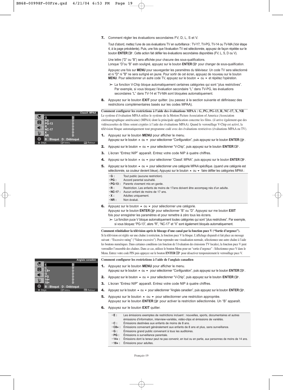 Samsung LNS1951WX-XAP User Manual | Page 47 / 80