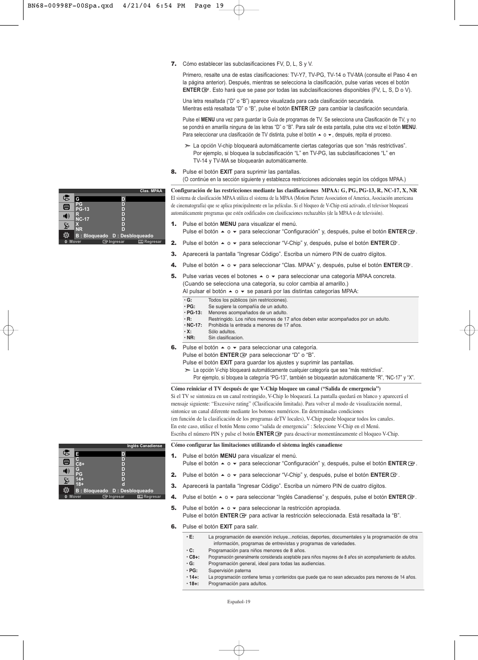 Samsung LNS1951WX-XAP User Manual | Page 73 / 80