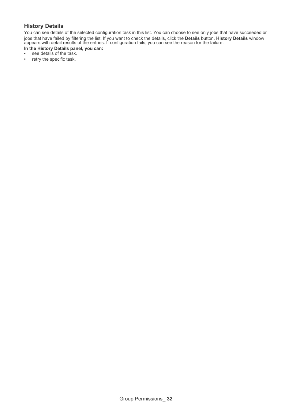 History details | Samsung SCX-6555N-XBG User Manual | Page 32 / 65