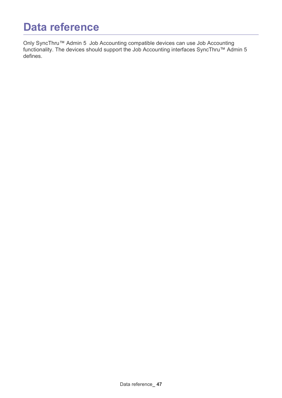 Data reference | Samsung SCX-6555N-XBG User Manual | Page 47 / 65