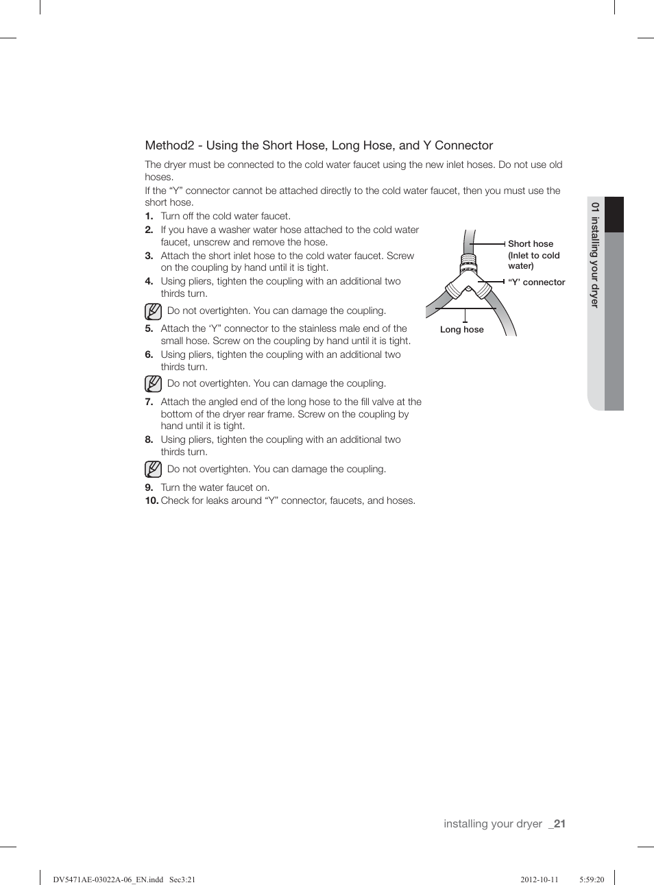 Samsung DV5451AGW-XAA User Manual | Page 21 / 80