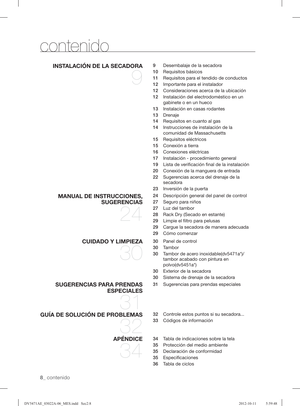 Samsung DV5451AGW-XAA User Manual | Page 48 / 80