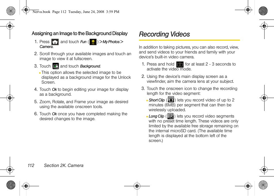 Recording videos | Samsung SPH-M800ZKASPR User Manual | Page 124 / 242