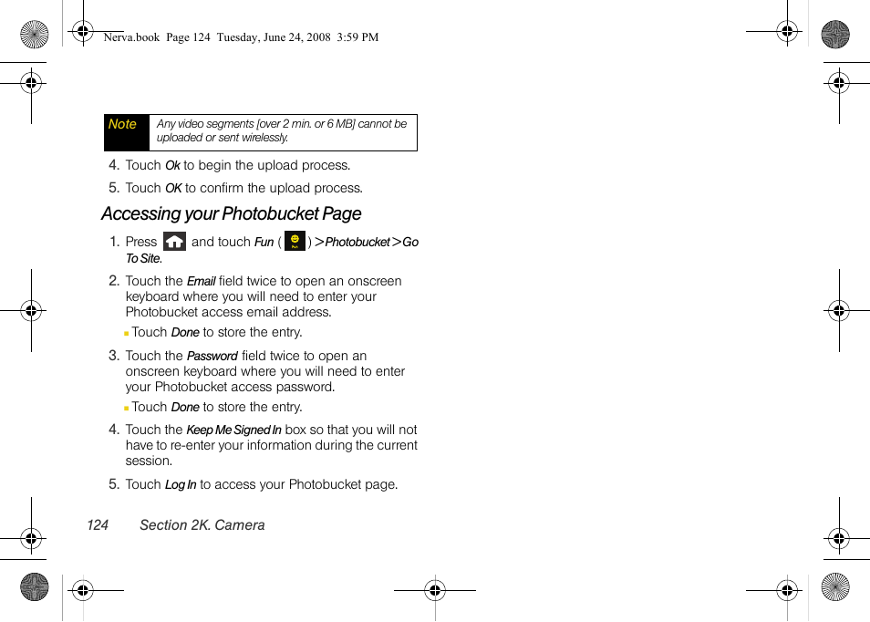 Accessing your photobucket page | Samsung SPH-M800ZKASPR User Manual | Page 136 / 242